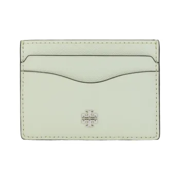 TORY BURCH Emerson Leather Card Holder Women's Light Green