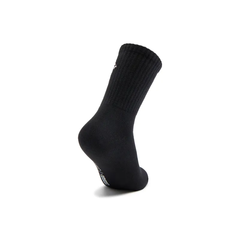 LiNing Sports Life Collection Mid Calf Socks Unisex 1 Pack Black-2