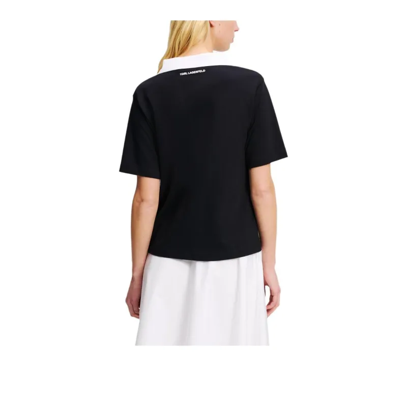 KARL LAGERFELD / Karl Lagerfeld Jeans Logo patch Polo Top-3