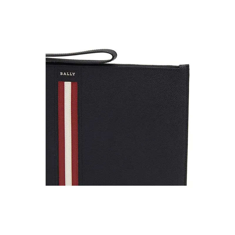 BALLY Cow Leather Clutch Men's Black-4