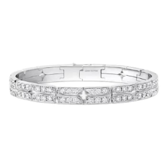 Lv Tumbler Bracelet White Gold And Diamonds-1