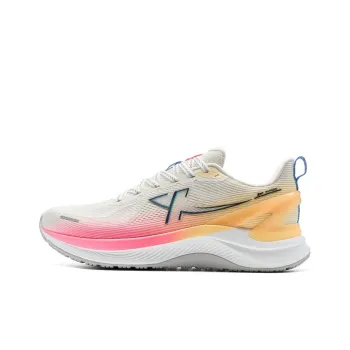 XTEP Stride ET Rebound Wear Resistant Slip Resistant Low Top Training Running Shoes Men's White Pink