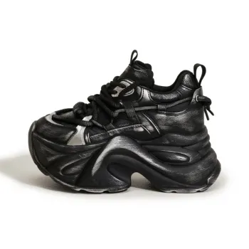 Milan Love Song Cushioned Wear Resistant Height Increasing Low Top Chunky Sneakers Women's