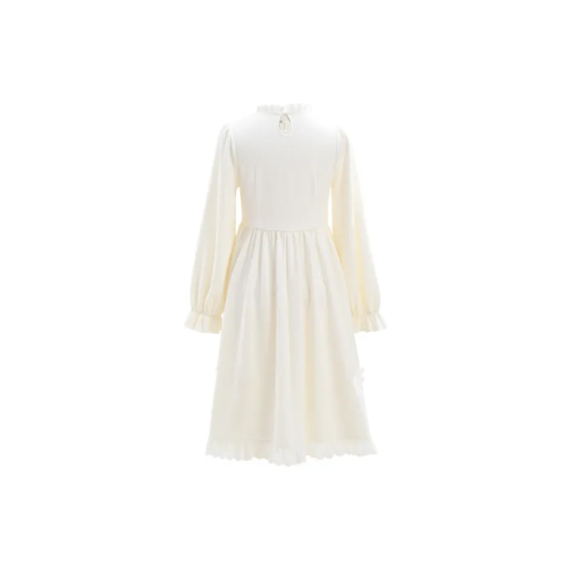 SNBL Long Sleeved Dresses Women's White-1