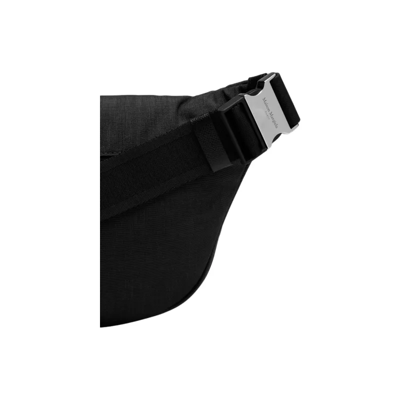 Maison Margiela Nylon With Cow Leather One Shoulder Crossbody Fanny Pack Men's Black-5
