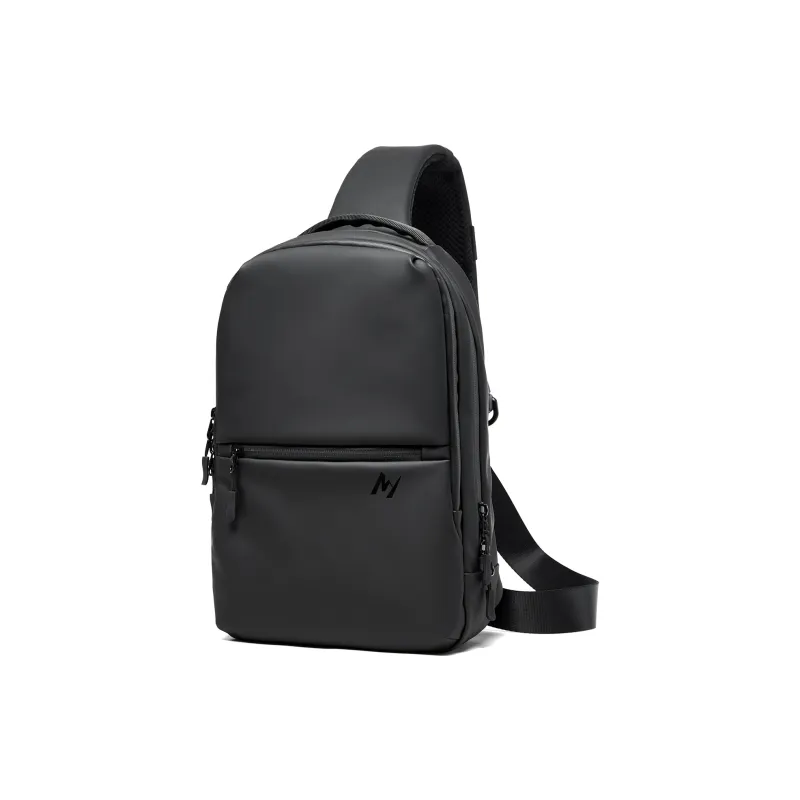 MOYYI PVC Crossbody Bag Men's Black-0