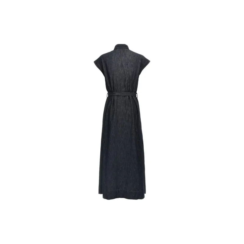 Brunello Cucinelli Belted Denim Dress-1