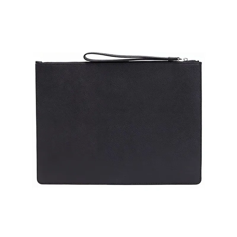 BALLY Cow Leather Clutch Men's Black-2
