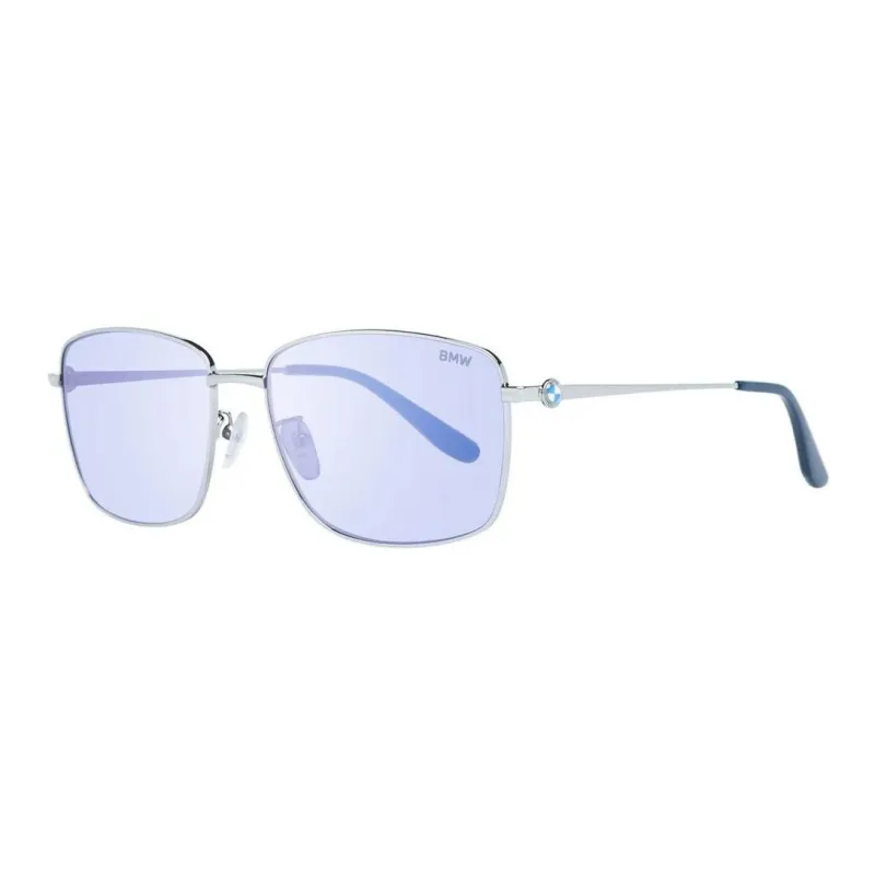 BMW Metal Square Sunglasses Men's Silver-0