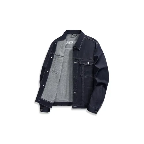 FAIRWHALE Jackets Coats Unisex Denim Blue