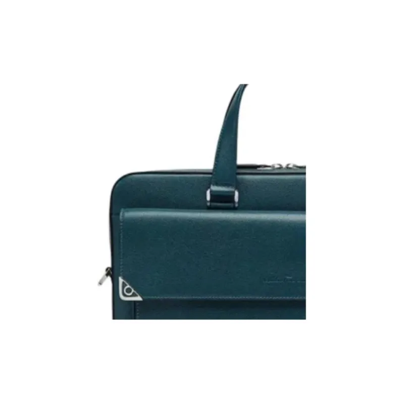 FERRAGAMO Leather Briefcases Handbags Men's Green-1