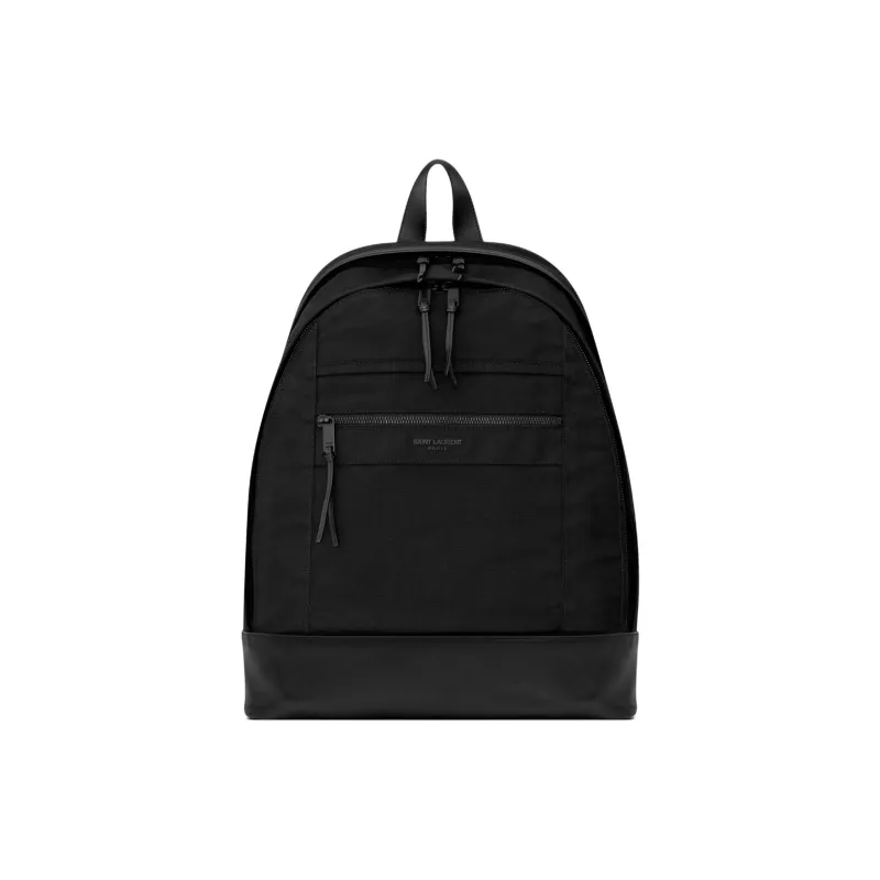 SAINT LAURENT City Nylon Backpack Men's Black-0
