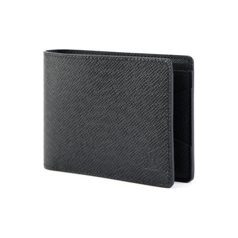 LOUIS VUITTON Multiple Wallet 3 Card Slot Taiga Black-3