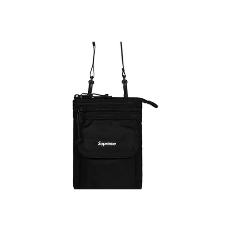 Supreme FW19 Nylon Shoulder Bag, Crossbody Bag Regular Unisex Black-2