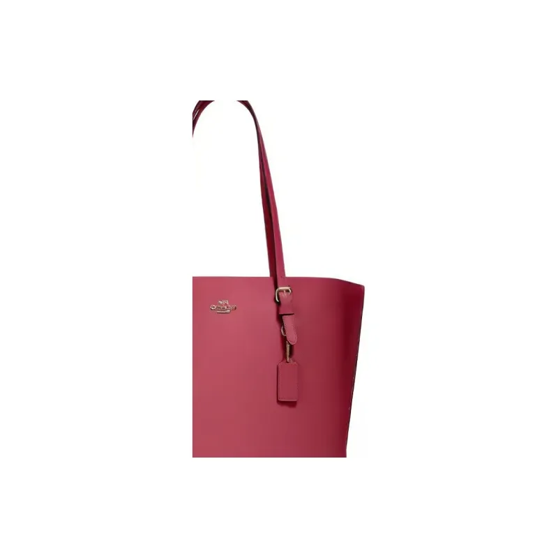 COACH Mollie Leather Tote Bag, Shopping Bag, Handbag, Shoulder Bag Tubas Women's Red-2