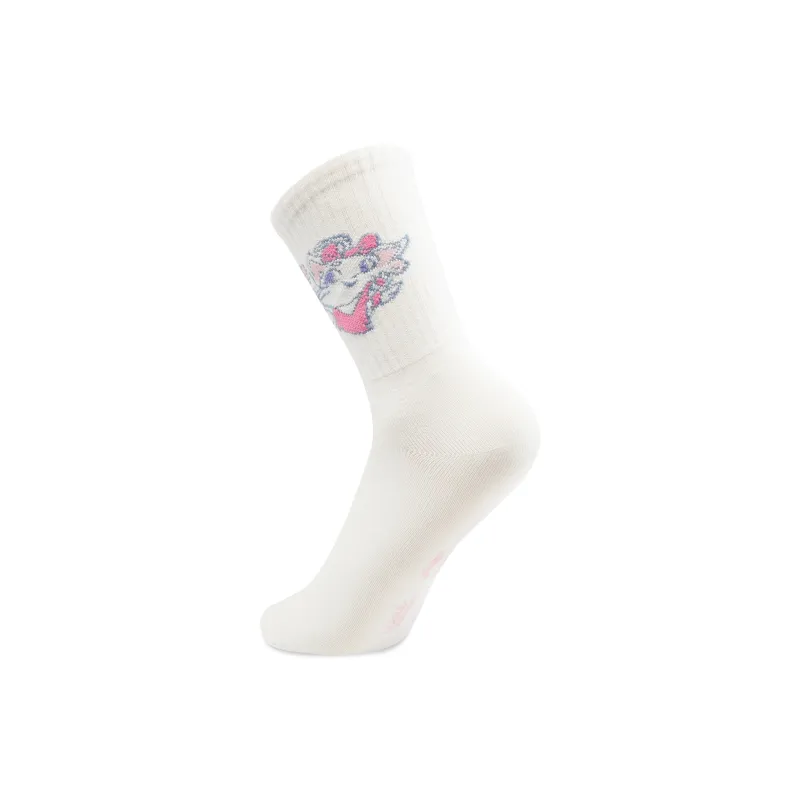 LiNing Sports Life Collection Mid Calf Socks Unisex 1 Pack White-1