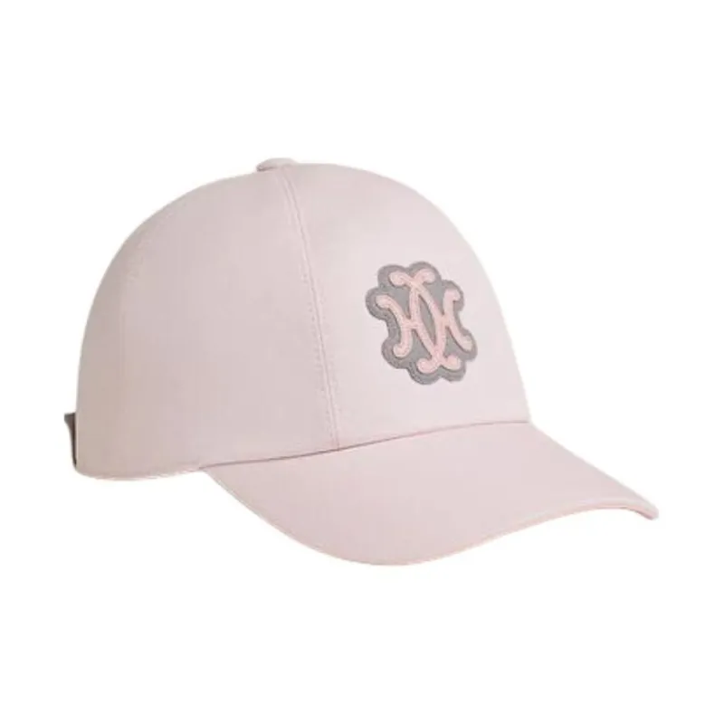 HERMES Cotton Baseball Caps Men's Pink-2