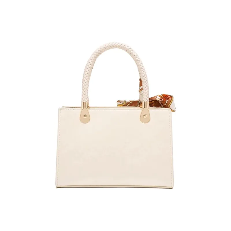 PAYOT Microfiber Synthetic Leather Handbag Regular Women's Pearl White-2