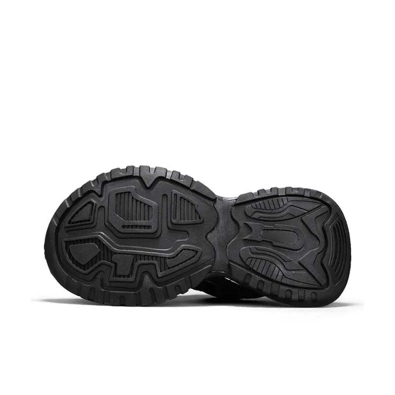 NFL Ultra S Chunky Sneakers Unisex Low Top Black Silver-5