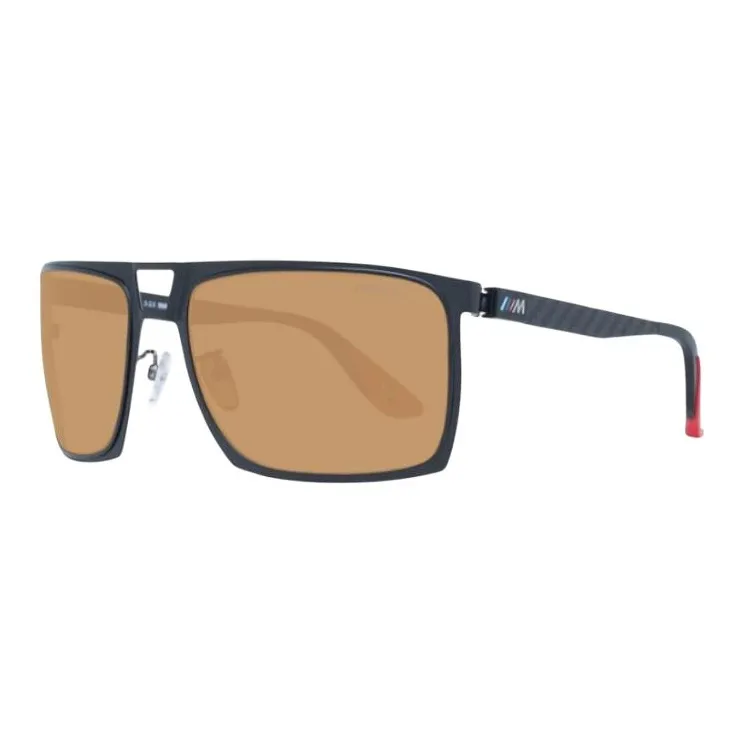 BMW Plastic Aviator Sunglasses Men's Black-0