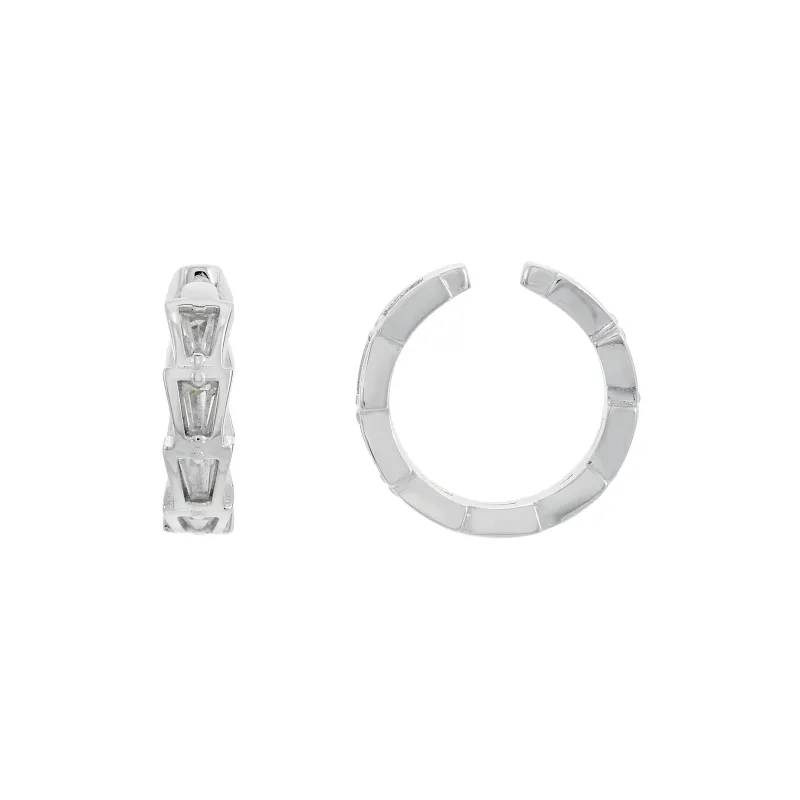 ENFANTIN 925 Sterling Silver Zircon Clip On Earrings Unisex-1