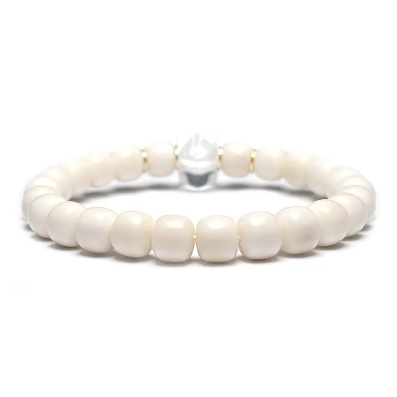MOUNTAINS AND MANS White Jade Bodhi Bracelets Unisex-7