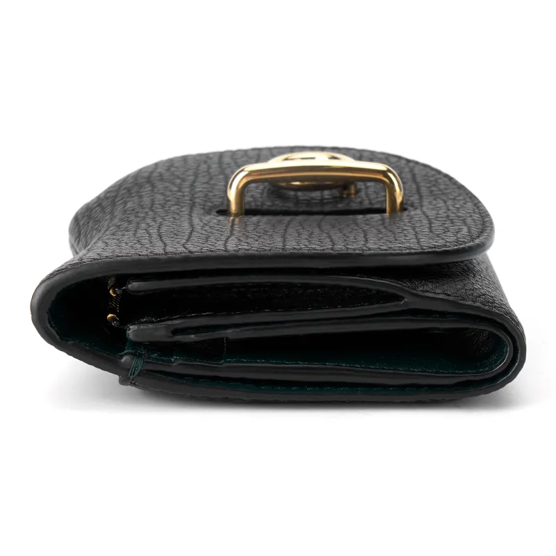 Burberry Calfskin Wallet Women's Black-6