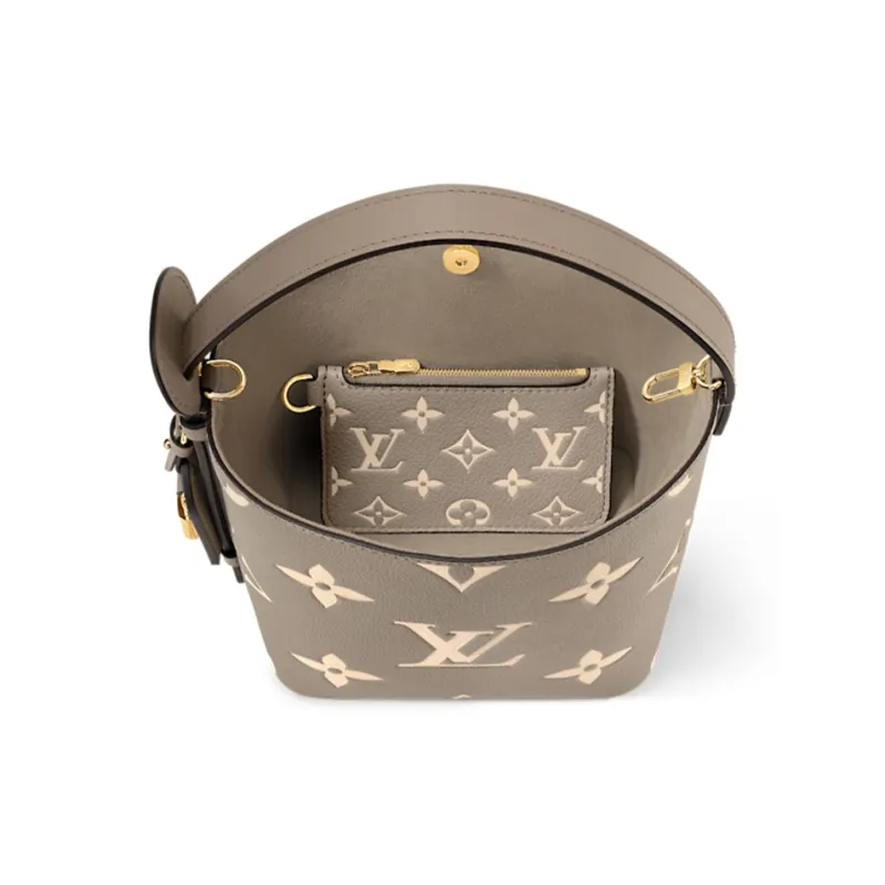 LOUIS VUITTON Cow Leather One Shoulder Handbags Women's Elephant Gray-3
