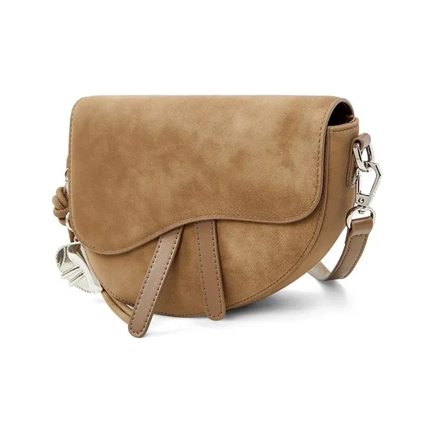 Teenmix Split Cow Leather Saddle Bag, Crossbody Bag, Shoulder Bag Trumpets Women's Coffee/Brown/Latte/Black-18