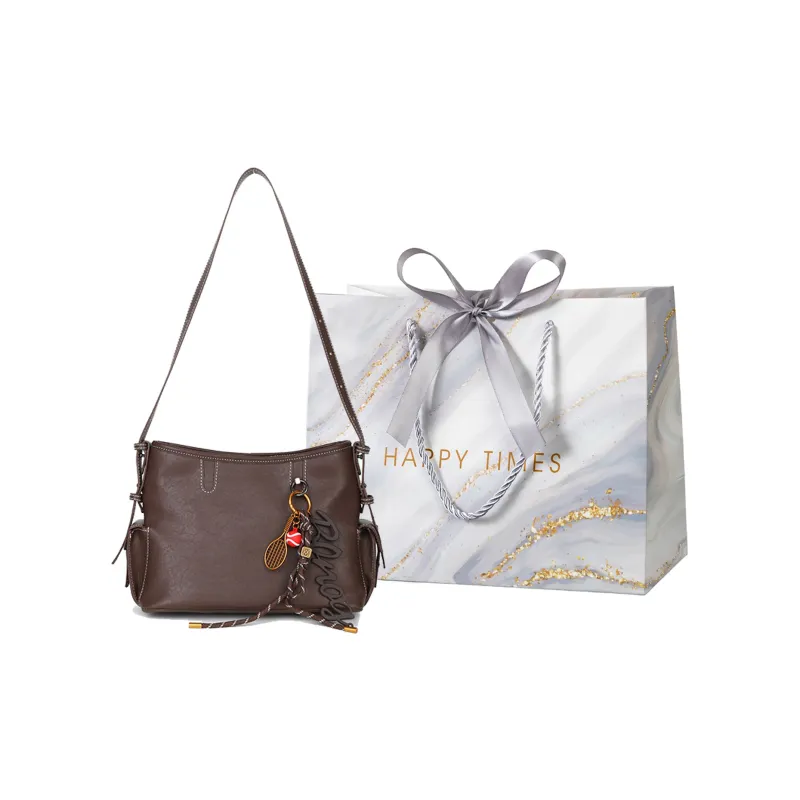 Miss Angel PU Shoulder Bag Crossbody Bag Regular Women's Black/Burgundy/Umber-8