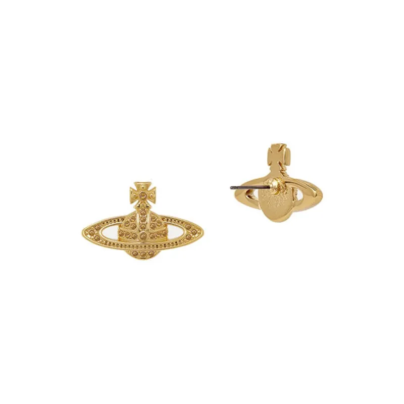 Vivienne Westwood Brass, Crystal Earrings Women's Gold-1