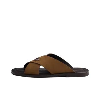 PRADA Slide Slippers Men's Brown