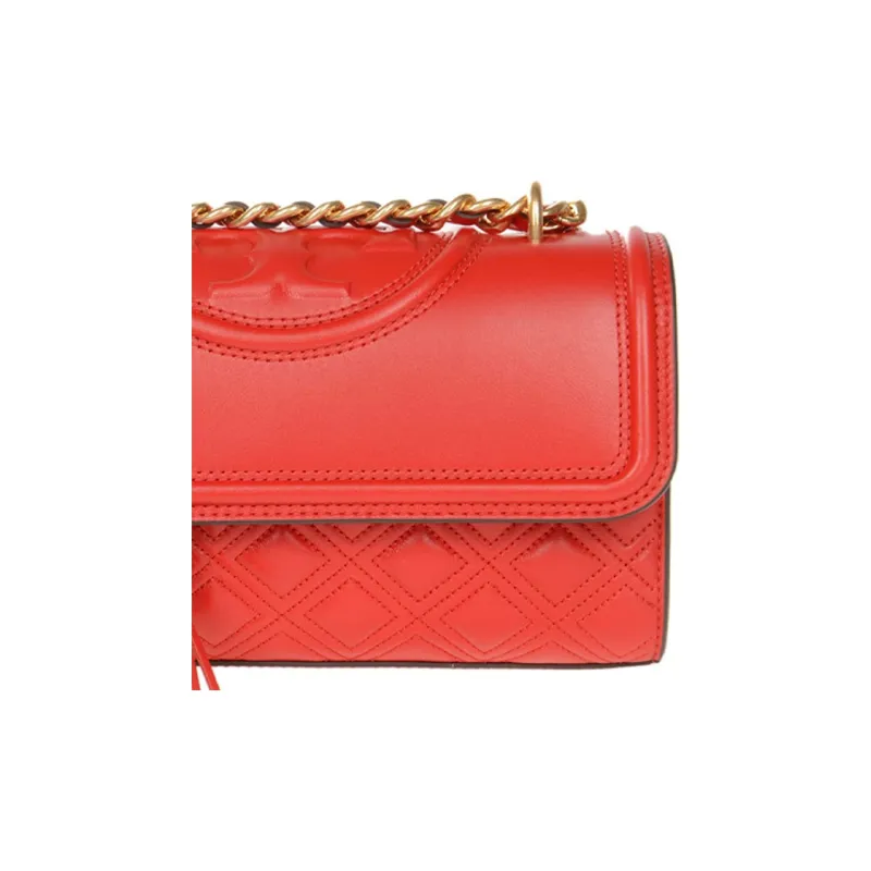 TORY BURCH Fleming Sheepskin Crossbody Bags Shoulder Bags Small Size Women's Red-2