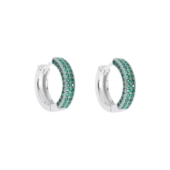 ATPLAY Silver Plated Copper Earrings Unisex Green