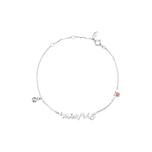 Disney Minnie Series S925 Silver Adjustable Bracelet Women's
