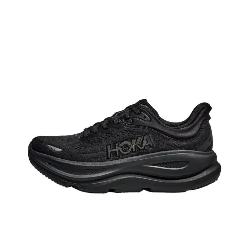 HOKA ONE ONE Bondi 9 Anti Slip Wear Resistant Low Top Casual Running Shoes Men's Black