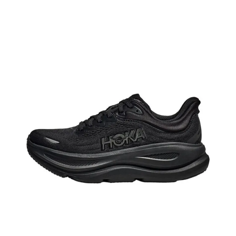 HOKA ONE ONE Bondi 9 Anti Slip Wear Resistant Low Top Casual Running Shoes Men's Black-0