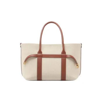 Loro Piana Ghiera Cotton Handbag Trumpets Women's Beige