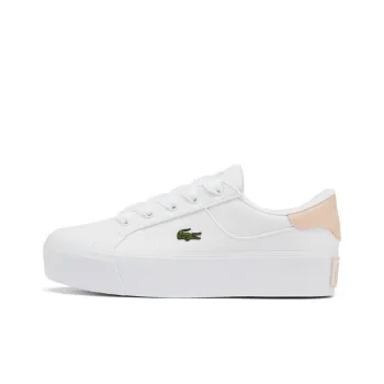 LACOSTE Low Top Skateboard Shoes Women's White Pink
