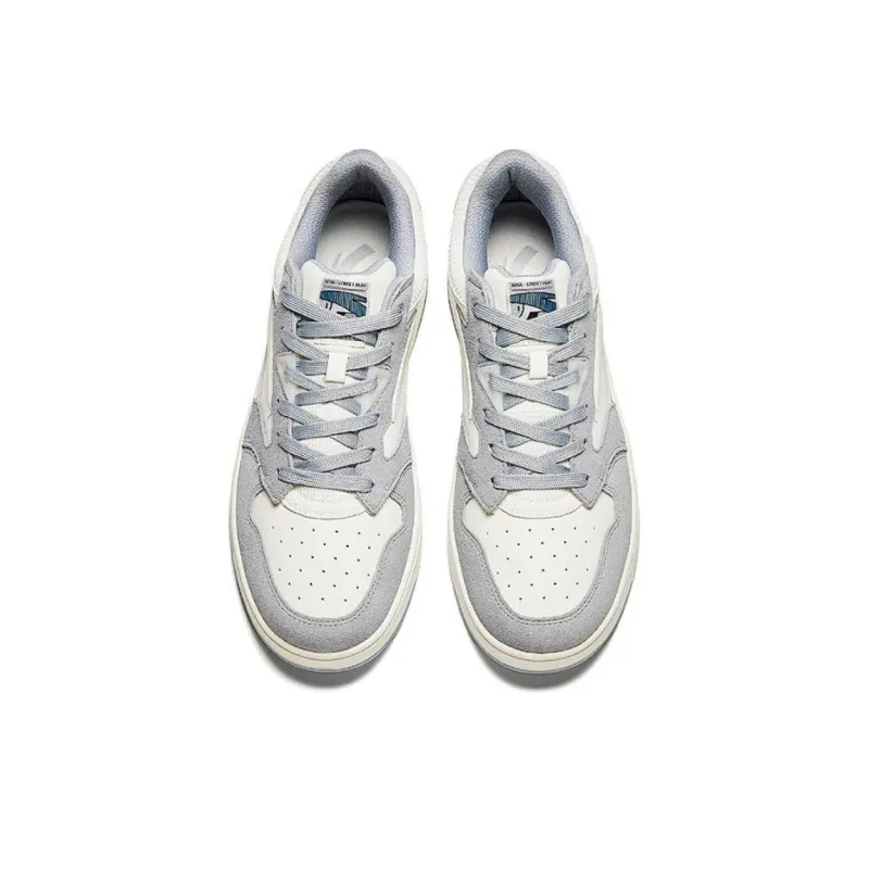 Anta Anti Slip Wear Resistant Skateboard Shoes Men's White Gray-2
