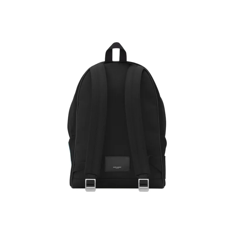 SAINT LAURENT City Cotton Backpack Women's Black-2