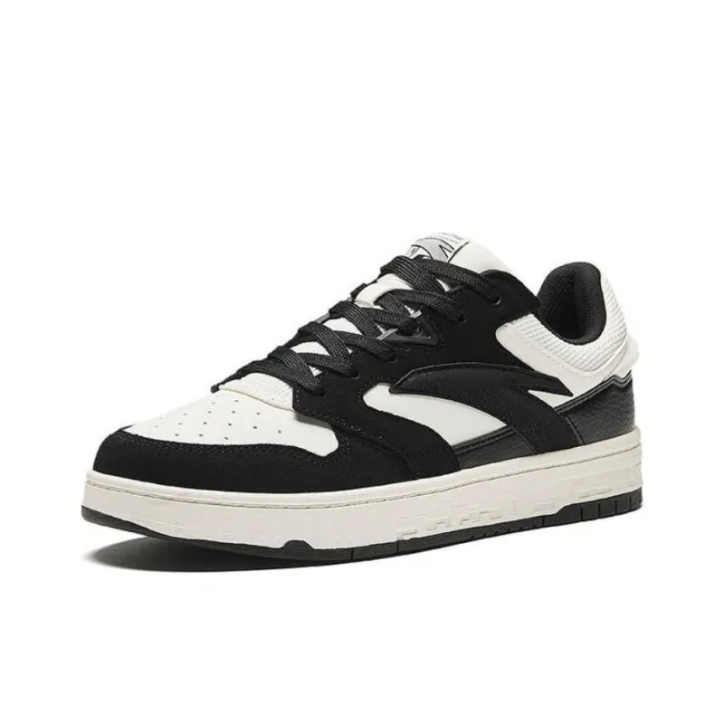 Anta Anti Slip Wear Resistant Skateboard Shoes Men's Black White-1