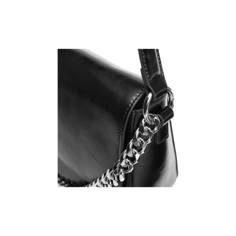 BELLE Artificial Leather Shoulder Bag Medium Size Women's Black-2