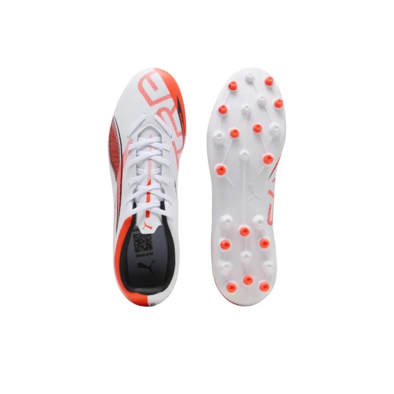 PUMA Ultra 5 Anti-Slip Wear-Resistant Soccer Shoes Men's White Red-2