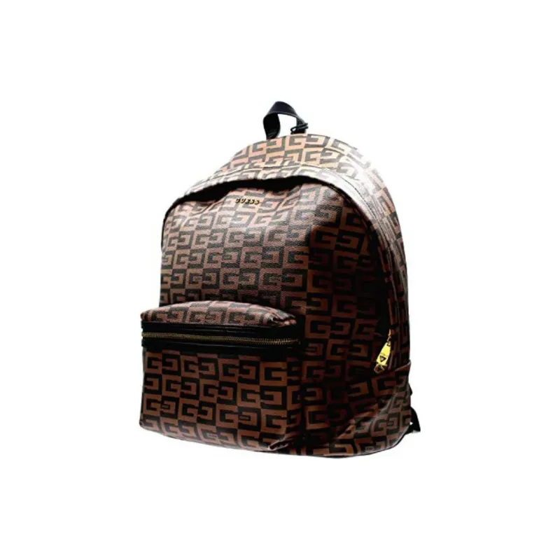 GUESS Artificial Leather Backpack Medium Size Men's Dark Brown-4