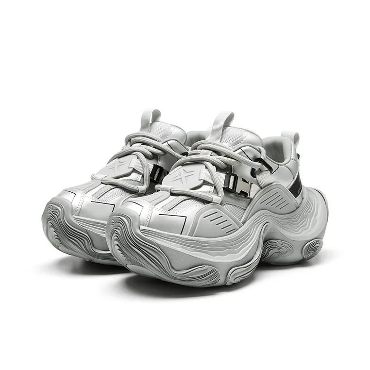 XMZY Dune Series Sandalwood Height Increasing Wear-Resistant Low-Top Chunky Sneakers Unisex-83