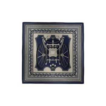 HERMES Cashmere Shawls Women's Sea Blue