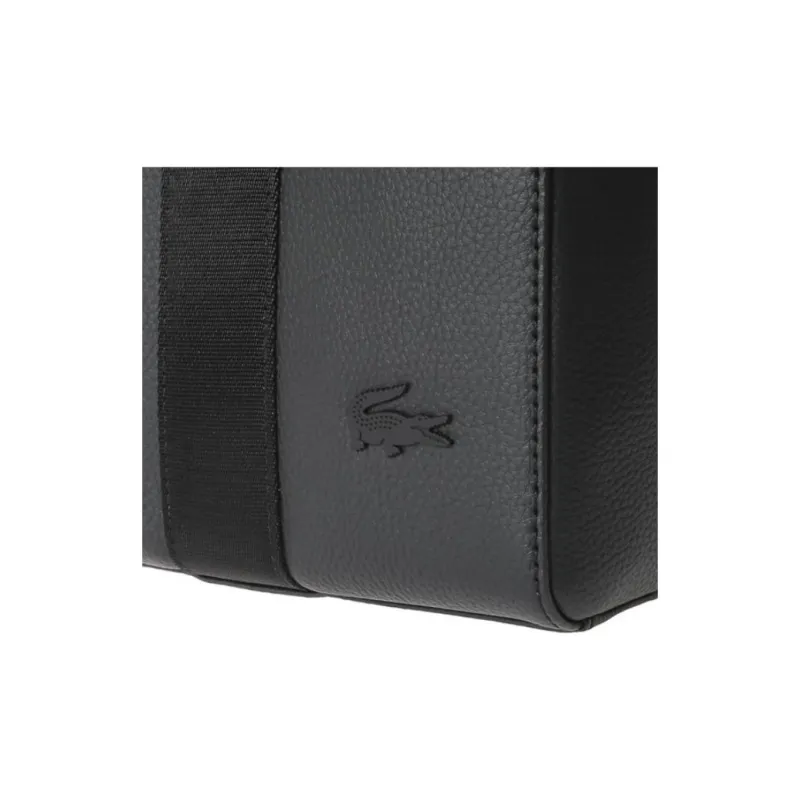 LACOSTE Crocodile Logo Handbag Regular Men's Black-2