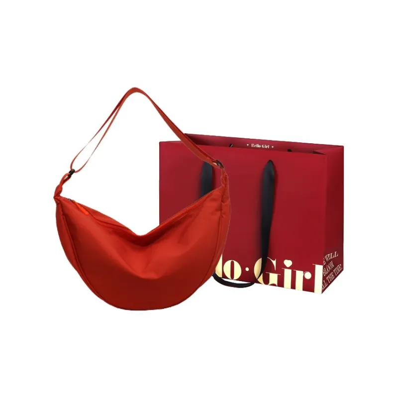 GOX Nylon Crossbody Bag, Shoulder Bag Regular Women's White/Black/Orange Red/Khaki-5