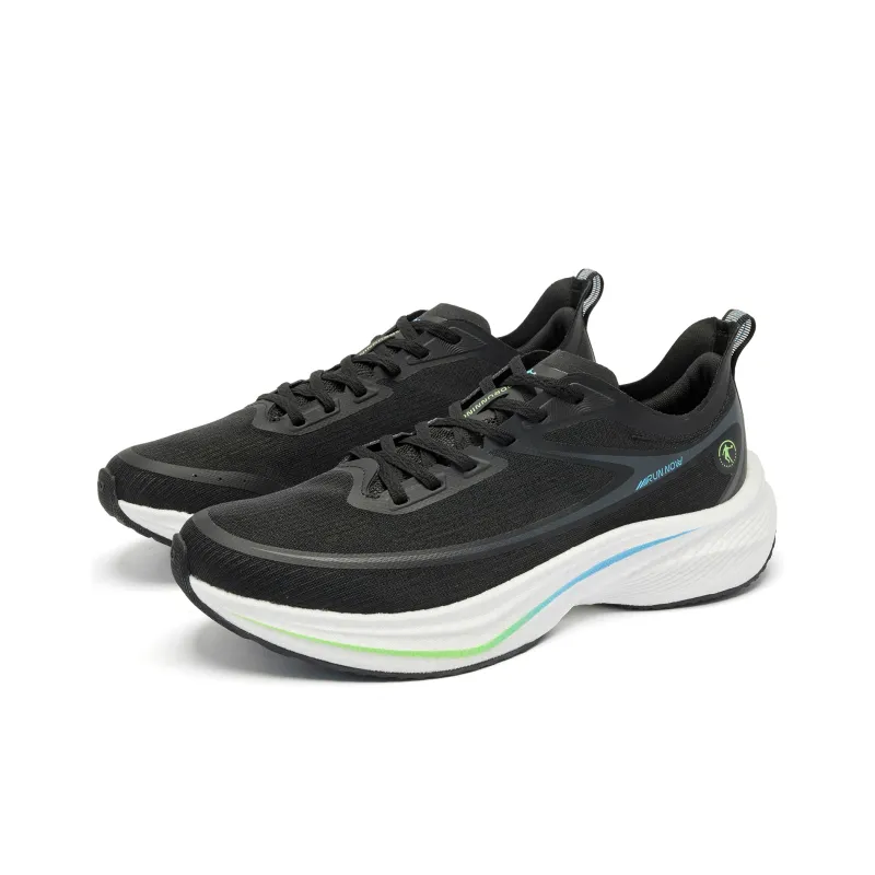 QIAODAN Cushioning Anti-Slip And Wear-Resistant Low-Top Casual Running Shoes Men's Black Lightning Gray-2